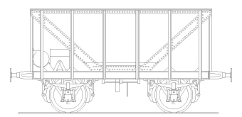Ferro Train 850-115 - Austrian 2axle ore hopper car kkStB Kz 59405, brown 